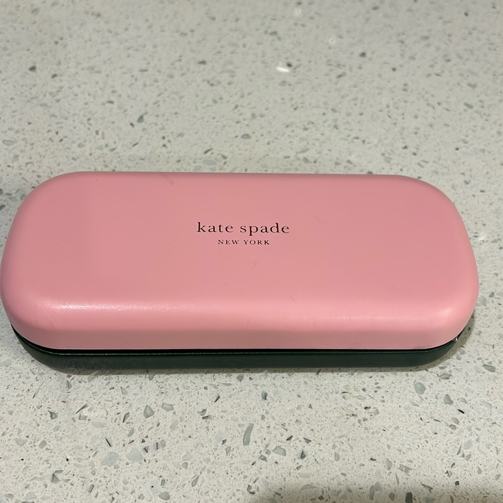 NEW- Kate Spade Pink/ Green Hard Sunglass Case